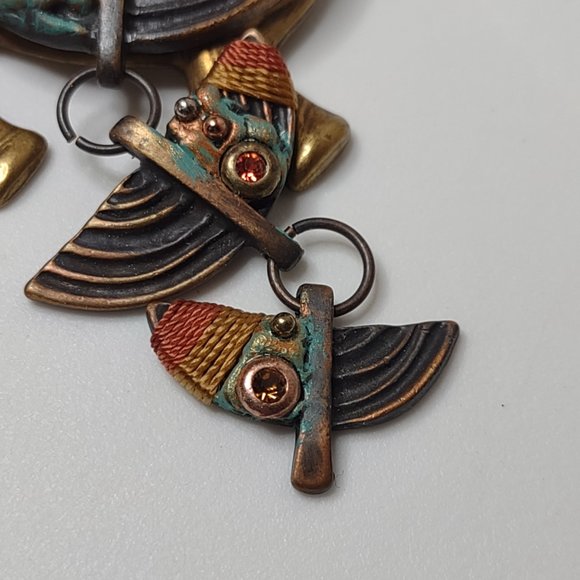 Very Cool Decorative Metal Lucky Elephant Dangle Brooch - Picture 3 of 12